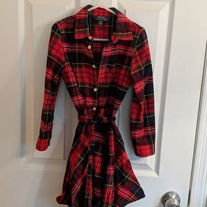 Polo Ralph Lauren tartan plaid button up dress